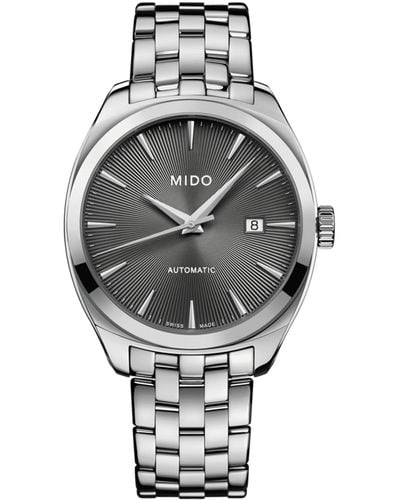 MIDO Swiss Automatic Belluna Royal Stainless Steel Bracelet Watch 41mm - Gray