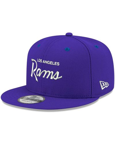 KTZ Los Angeles Rams Script Original Fit 9fifty Snapback Hat - Purple
