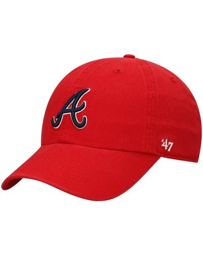 '47 '47 Atlanta Braves Team Clean Up Adjustable Hat - Red