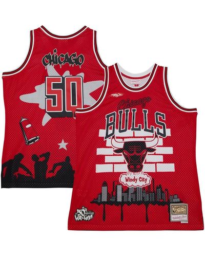 Mitchell & Ness X Tats Cru Chicago Bulls Hardwood Classics Fashion Jersey - Red