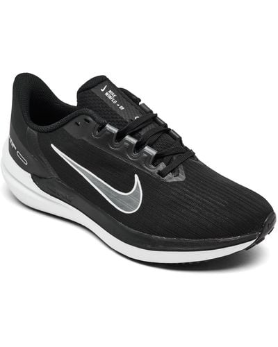 Nike Air Zoom Winflo 9 Running Sneakers From Finish Line - Black