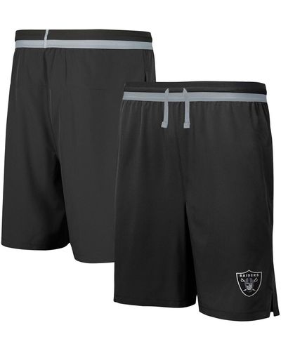 Outerstuff Las Vegas Raiders Cool Down Tri-color Elastic Training Shorts - Black