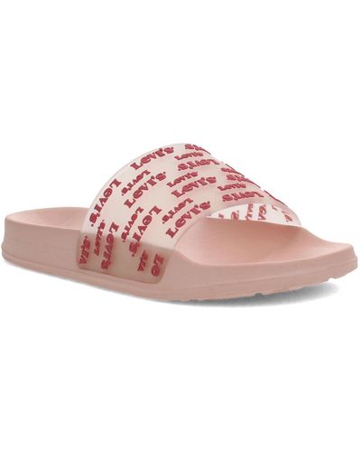 Levi's Translucent Pool Slide Slip-on Sandal - Pink