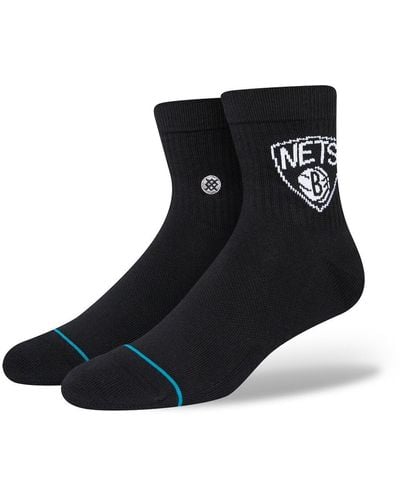 Stance Brooklyn Nets Logo Quarter Socks - Black