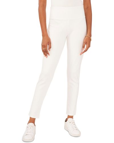 Vince Camuto Wide-waistband Ponte-knit leggings - White