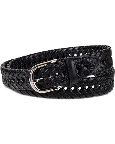 Club Room Hand-laced Braided Belt - Black