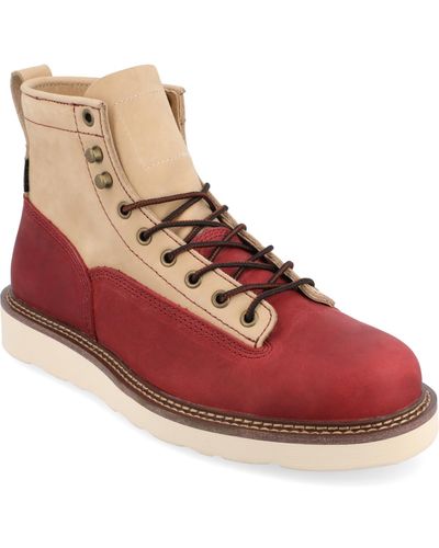 Taft 365 Model 001 Lace-up Ankle Boots - Red