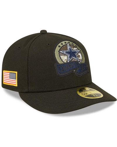 KTZ Dallas Cowboys 2022 Salute To Service Low Profile 59fifty Fitted Hat - Black