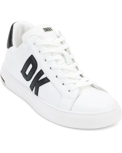 DKNY Abeni Lace-up Platform Sneakers - White