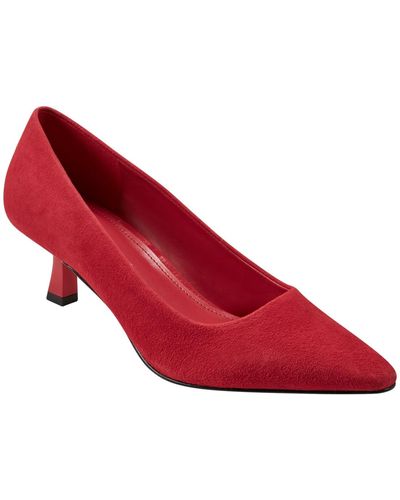 Marc Fisher Kendri Pointy Toe Slip-on Dress Pumps - Red