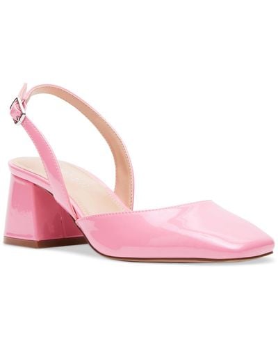 Madden Girl Nova Slingback Block-heel Pumps - Pink