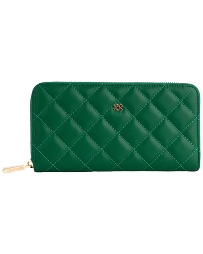 Gunas New York Uptown Mini Quilted Wallet - Green