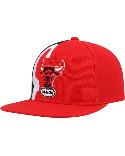 Mitchell & Ness Chicago Bulls Hardwood Classics Retroline Snapback Hat - Red