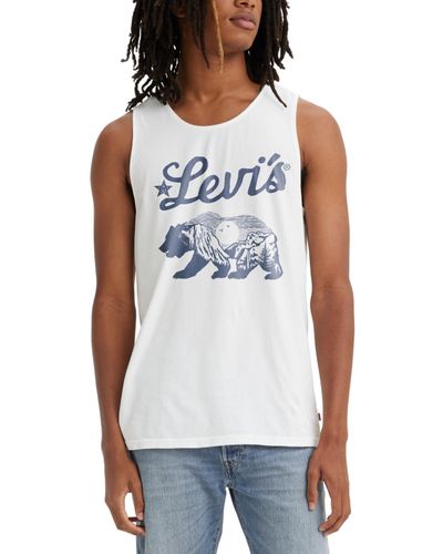 Levi's Relaxed-fit Logo Bear Graphic Tank Top - Blue