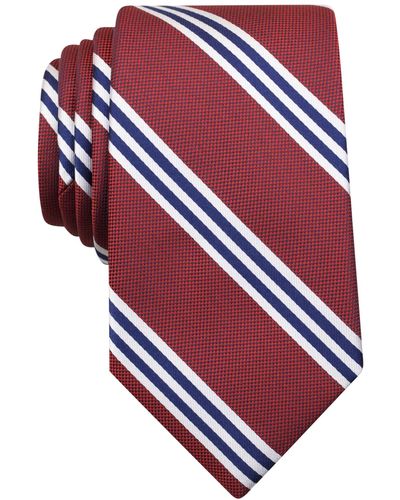 Nautica Bilge Striped Tie - Red