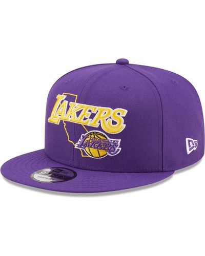 KTZ Los Angeles Lakers Team State 9fifty Snapback Hat - Purple