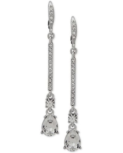 Givenchy Crystal Linear Drop Earrings - Metallic