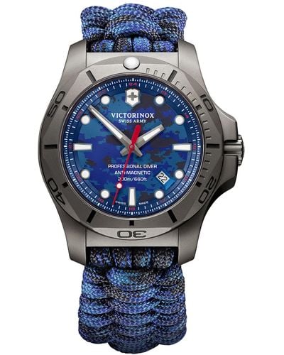 Victorinox Swiss I.n.o.x. Professional Diver Paracord Strap Watch 45mm - Gray