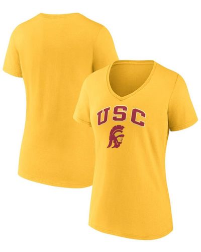 Fanatics Usc Trojans Evergreen Campus V-neck T-shirt - Yellow
