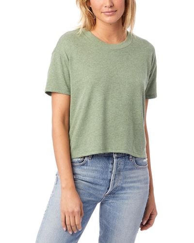 Macy's Alternative Apparel Headliner Vintage-like Jersey Cropped T-shirt - Green