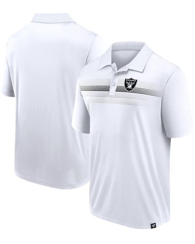 Fanatics Las Vegas Raiders Victory For Us Interlock Polo Shirt - White