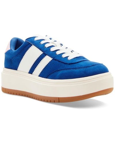 Madden Girl Navida Lace-up Low-top Platform Sneakers - Blue