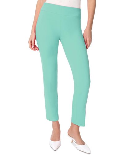 Jones New York Solid Stretch Twill Ankle Pants - Green