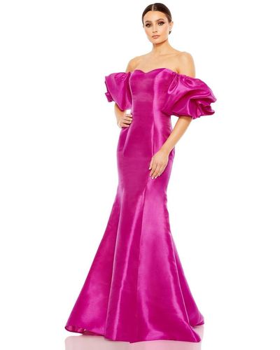 Mac Duggal Sweetheart Off The Shoulder Puff Sleeve Gown - Pink