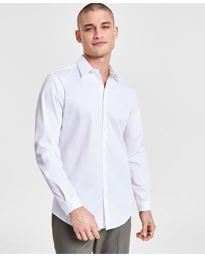 INC International Concepts Miles Regular-fit Dress Shirt - White