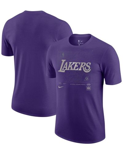 Nike Los Angeles Lakers Courtside Chrome T-shirt - Purple