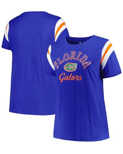 Profile Florida Gators Plus Size Striped Tailgate Scoop Neck T-shirt - Blue