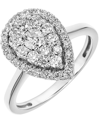 Macy's Diamond Pear Cluster Engagement Ring (3/4 Ct. T.w. - White
