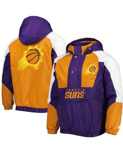 Starter Phoenix Suns Body Check Raglan Hoodie Half-zip Jacket - Blue