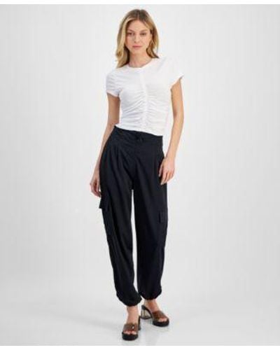 DKNY Ruched Tee Cargo Pants - Blue