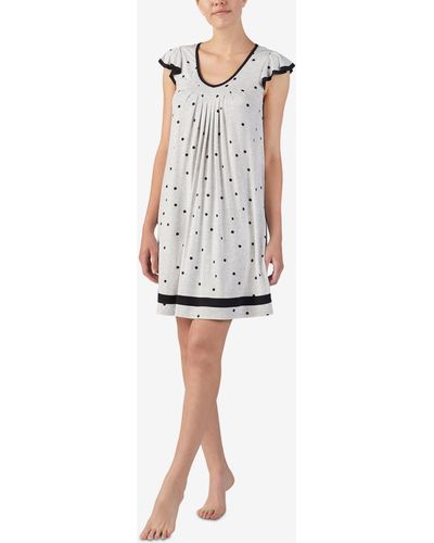Ellen Tracy Yours To Love Short Sleeve Nightgown - Gray