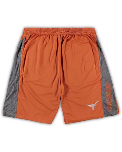Profile Texas Longhorns Big And Tall Textured Shorts - Orange