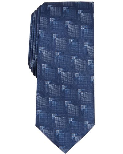 Alfani Aster Geo-pattern Tie - Blue