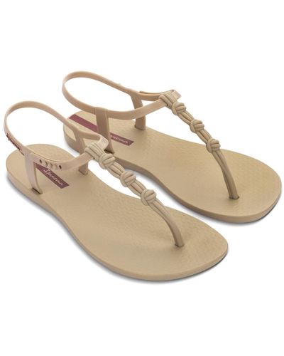 Ipanema Link T-strap Slingback Thong Sandals - Natural