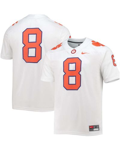 Nike Big And Tall 8 Clemson Tigers Game Jersey - White