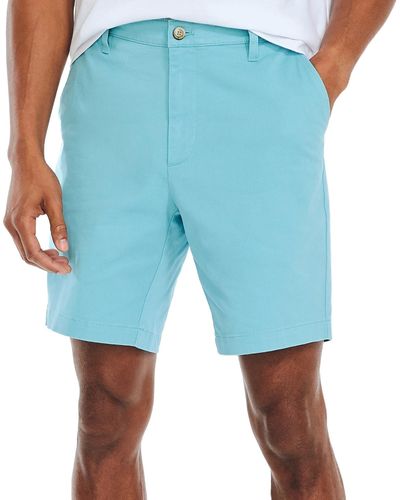Nautica Classic-fit 8.5" Stretch Chino Flat-front Deck Short - Blue