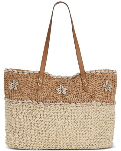 Style & Co. Medium Classic Straw Tote - Brown