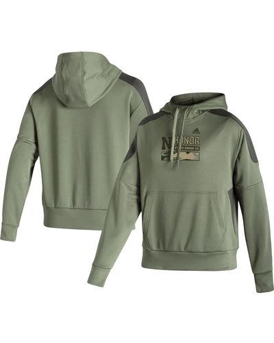 adidas Texas A&m aggies Salute To Service Military-inspired Appreciation Pullover Hoodie - Green