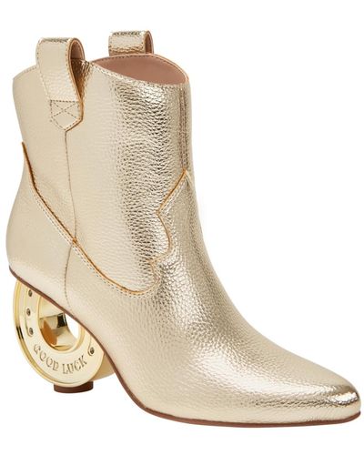 Katy Perry The Horshoee Architectural Heel Booties - Natural