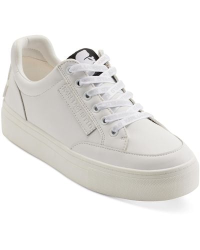 Karl Lagerfeld Calico Patch Embellished-heel Sneakers - White