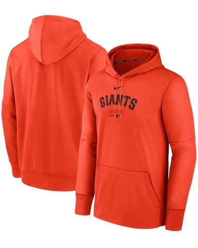 Nike San Francisco Giants Authentic Collection Practice Performance Pullover Hoodie - Red