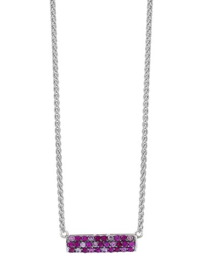 Effy Effy Sapphire Bar 16" Pendant Necklace (9/10 Ct. T.w. - Natural