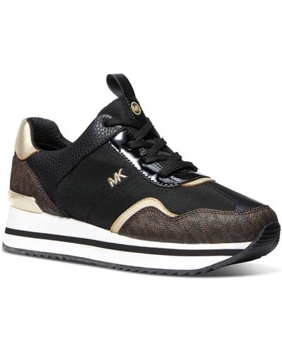 Michael Kors Michael Raina Lace-up Sneaker Running Sneakers - Black