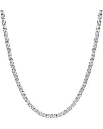 Macy's Diamond 24" Tennis Necklace (4 Ct. T.w. - Metallic