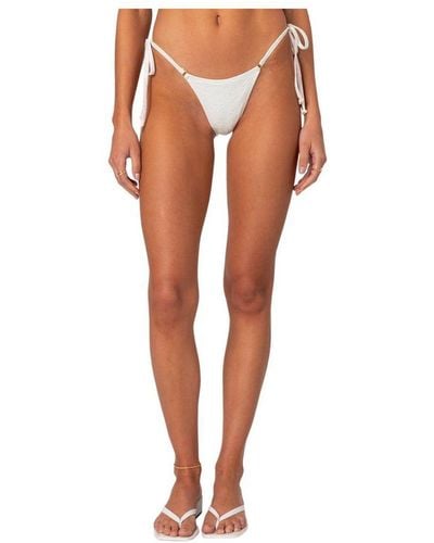 Edikted Eyelet String Bikini Bottom - White