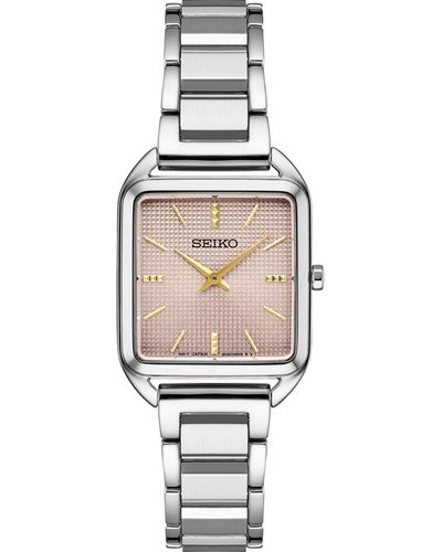 Seiko Essentials Stainless Steel Bracelet Watch 26mm - Pink